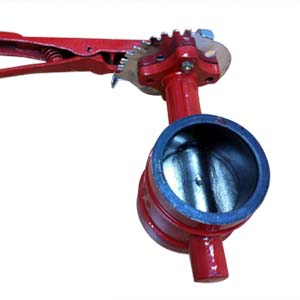 Ductile Iron Grooved Butterfly Valve, Lever Op