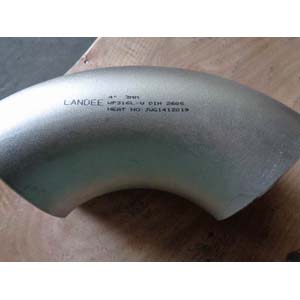 45D Long Radius Elbow, ASTM A403 WP316L, 4 Inch, BW
