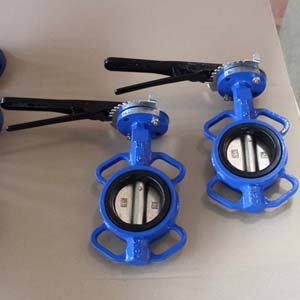 Grey Cast Iron Butterfly Valve, DN100, PN16, Lever